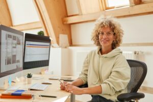Software developer at work