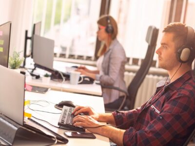IT support team working